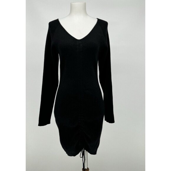 Le Lis Sweater Dress Large Black Mini Whimsygoth Dark Romance Witchy - Picture 1 of 9